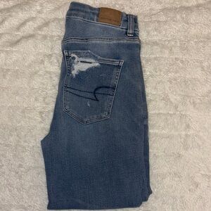 American Eagle Outfitters Women's High Rise Blue Jeans